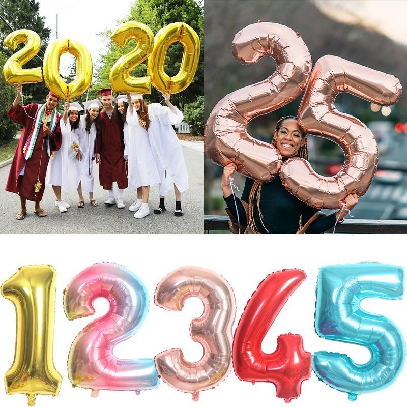 1pc Number Aluminum Film Balloon 81 Party Decoration Balloon