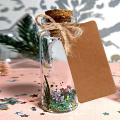 12pcs 0.85oz Transparent Glass Wish Bottles DIY Wedding Ornaments