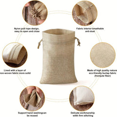 25pcs Burlap Gift Bags With Drawstring And Gift Tags String 4x6 Inch