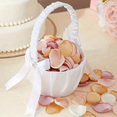 Wedding Flower Basket Bowknot Flower Basket Bridal Flower Basket