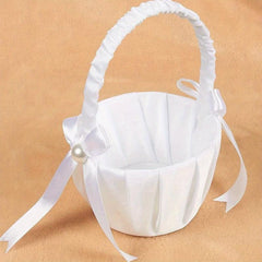 Wedding Flower Basket Bowknot Flower Basket Bridal Flower Basket