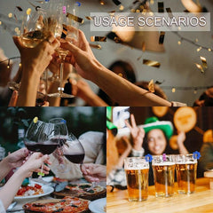 36pcs Silicone Drink Markers Wine Glass Charms for Bar Party Cocktails Martinis