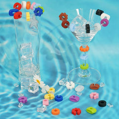 36pcs Silicone Drink Markers Wine Glass Charms for Bar Party Cocktails Martinis