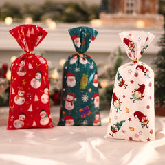 Christmas Candy Bag Santa Claus Snowmen Pattern Party Gift Packaging Bag