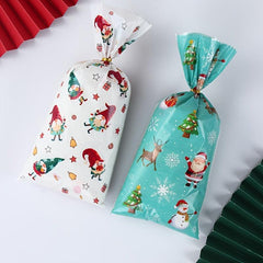 Christmas Candy Bag Santa Claus Snowmen Pattern Party Gift Packaging Bag