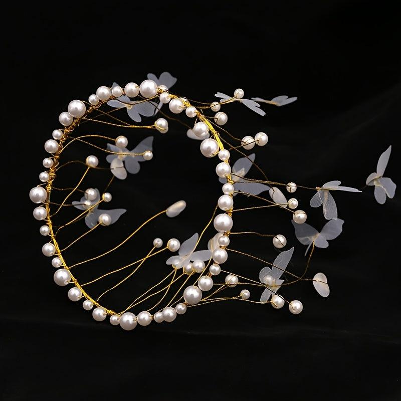 1pc Pink Crown Butterfly Cake Decoration