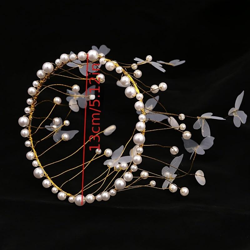 1pc Pink Crown Butterfly Cake Decoration