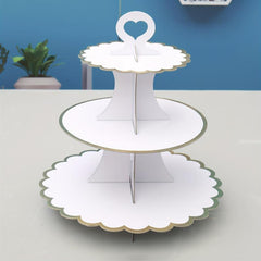 3-Layer Cupcake Stand Disposable Cake Shelf Display Rack