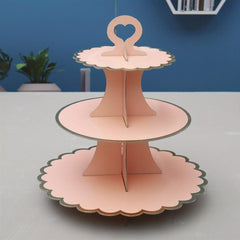 3-Layer Cupcake Stand Disposable Cake Shelf Display Rack