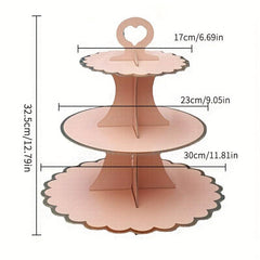 3-Layer Cupcake Stand Disposable Cake Shelf Display Rack