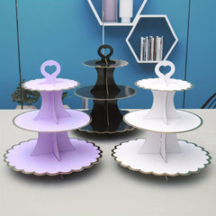 3-Layer Cupcake Stand Disposable Cake Shelf Display Rack
