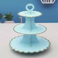 3-Layer Cupcake Stand Disposable Cake Shelf Display Rack