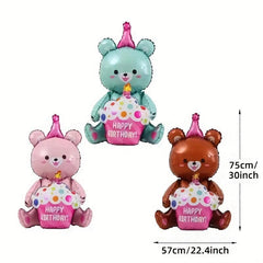 Bear Birthday Party Balloon Decoration Theme Supplies for Kids' Birthdays