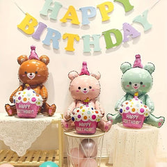 Bear Birthday Party Balloon Decoration Theme Supplies for Kids' Birthdays