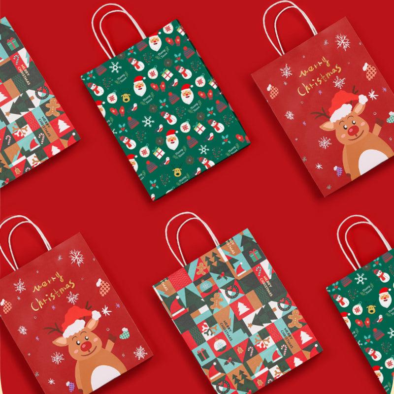 12pcs Christmas Gift Bag Candy Bag Holiday Accessory