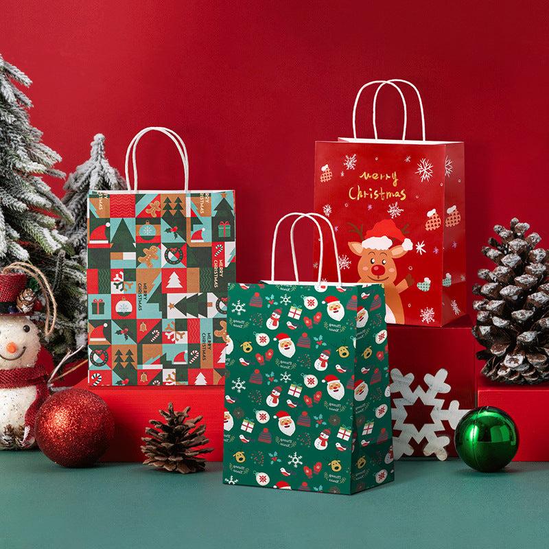 12pcs Christmas Gift Bag Candy Bag Holiday Accessory