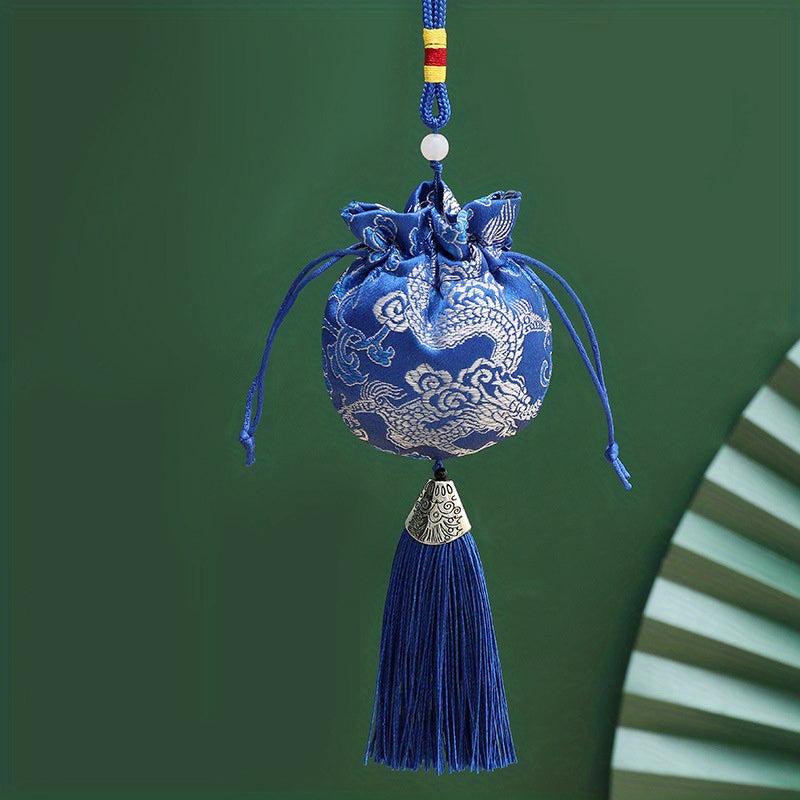 Dragon Boat Chinese Silk Pouch Coin Bag Drawstring Gift Bag Aromatherapy Sachet
