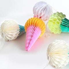 4pcs Mixed Ice Cream Honeycomb Decoration Charm Birthday Party Supplies