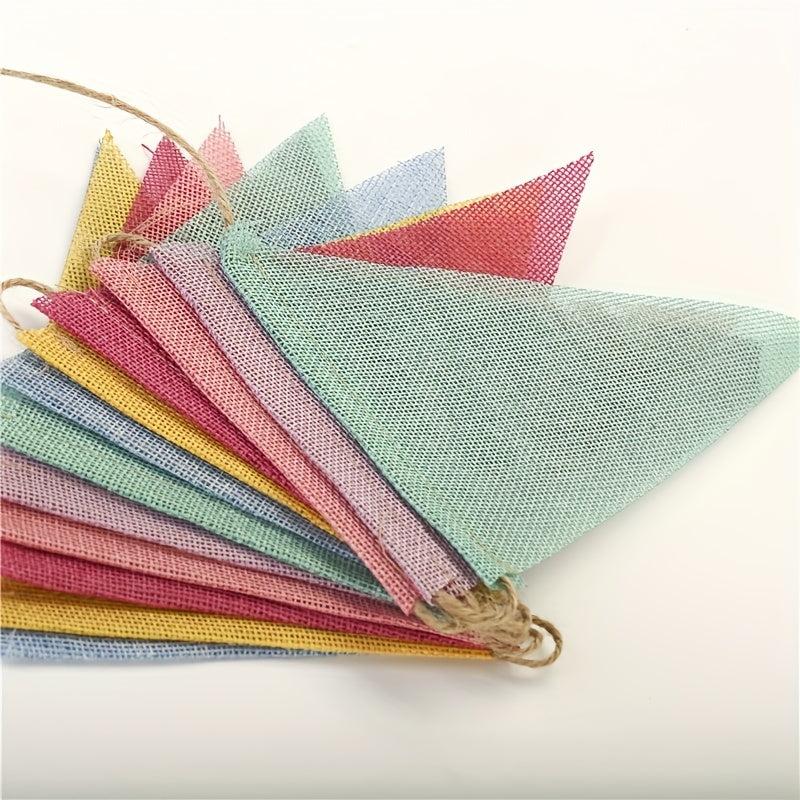 Rainbow Burlap Banner - Perfect Party and Holiday Decor
