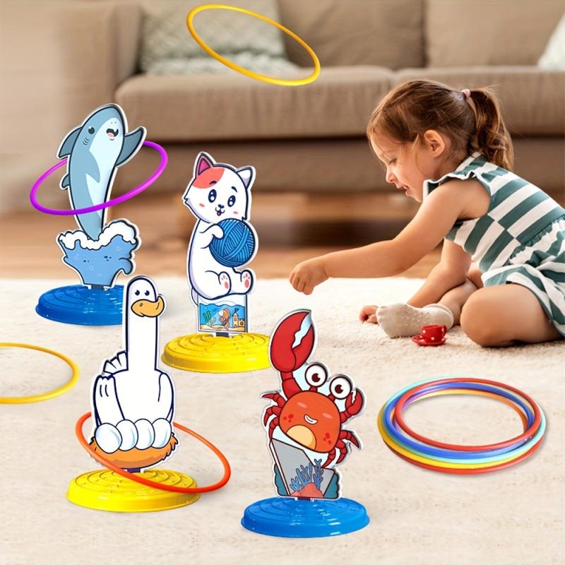 Kid Animals Ring Toss Game Toy Indoor And Outdoor Competition