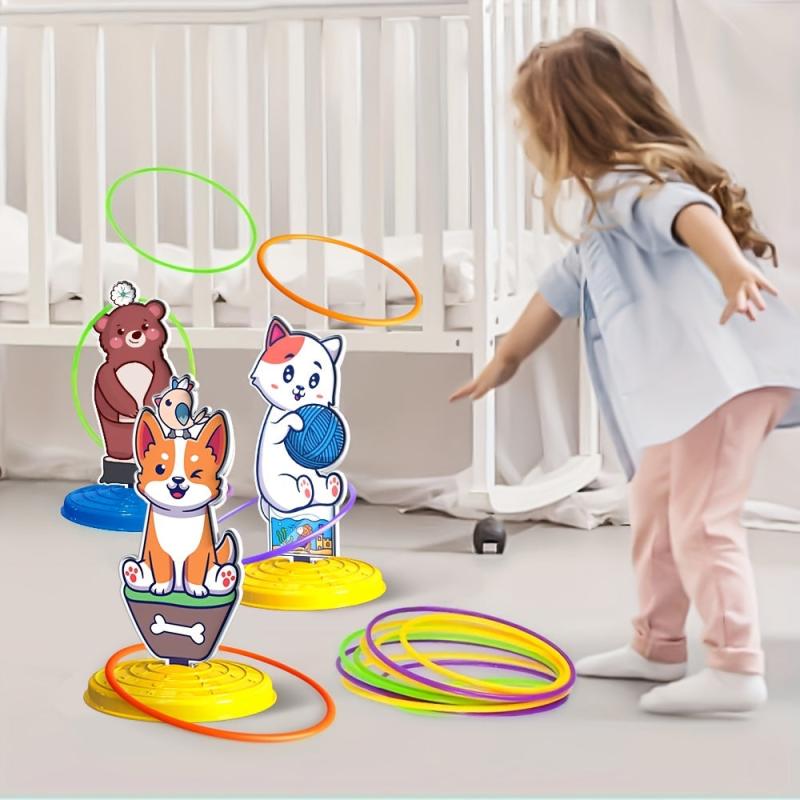 Kid Animals Ring Toss Game Toy Indoor And Outdoor Competition