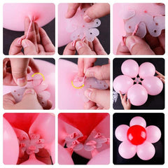 10pcs Flower Shape Balloon Clips Holders for Arch - Party Decor