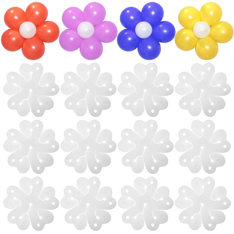10pcs Flower Shape Balloon Clips Holders for Arch - Party Decor