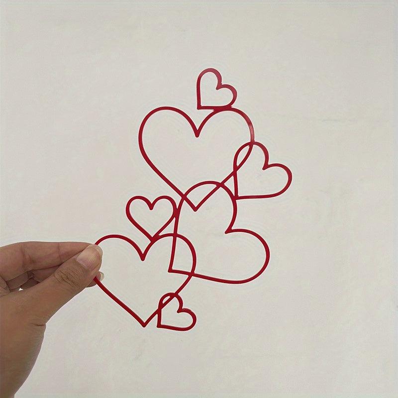Acrylic Love Heart Cake Topper - Wedding & Birthday Party Decor