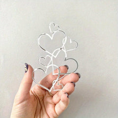 Acrylic Love Heart Cake Topper - Wedding & Birthday Party Decor