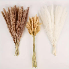 50pcs Dried Pampas Grass Decor Boho Rustic Wedding Farmhouse Holiday Gift