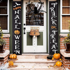 2pcs Halloween Decorative Banner for Front Door Porch Yard Home Wall