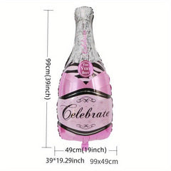 Champagne Glass Foil Balloons Party Decoration Beer Mug Wine Bottle Aluminum Bal