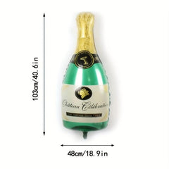 Champagne Glass Foil Balloons Party Decoration Beer Mug Wine Bottle Aluminum Bal
