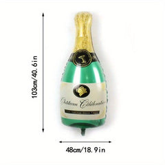 Champagne Glass Foil Balloons Party Decoration Beer Mug Wine Bottle Aluminum Bal