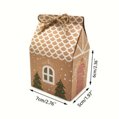 Mini Small Christmas House Candy Box Gift Packaging Box