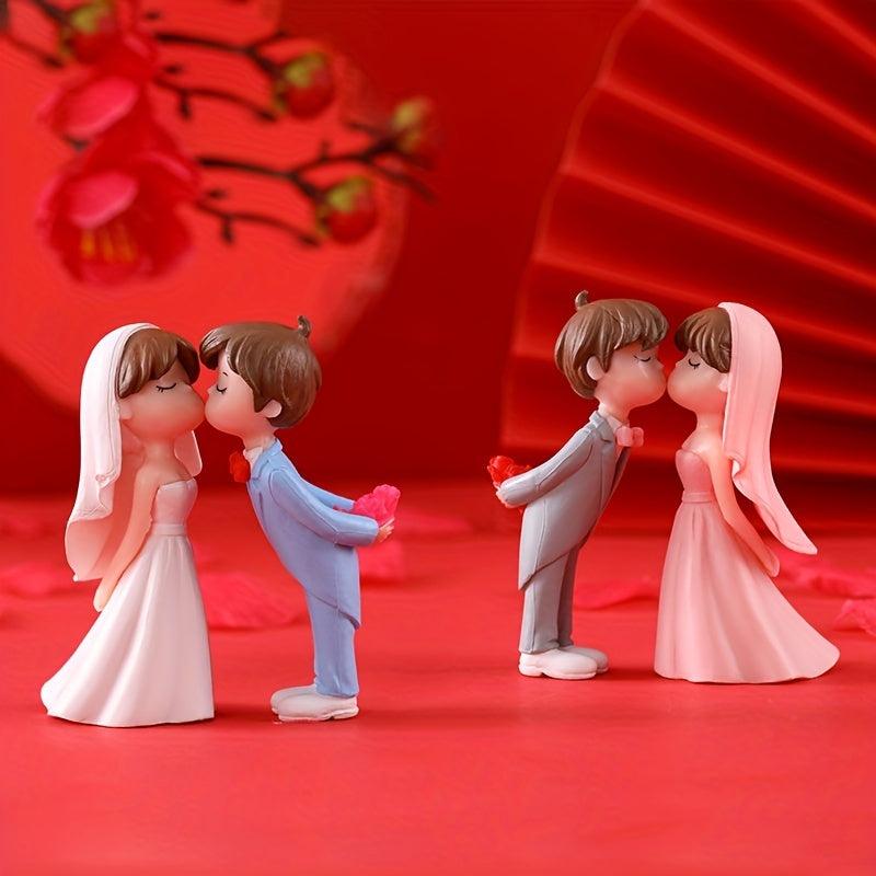 2pcs Wedding Couple Scene Decor Micro Landscape DIY Landscaping