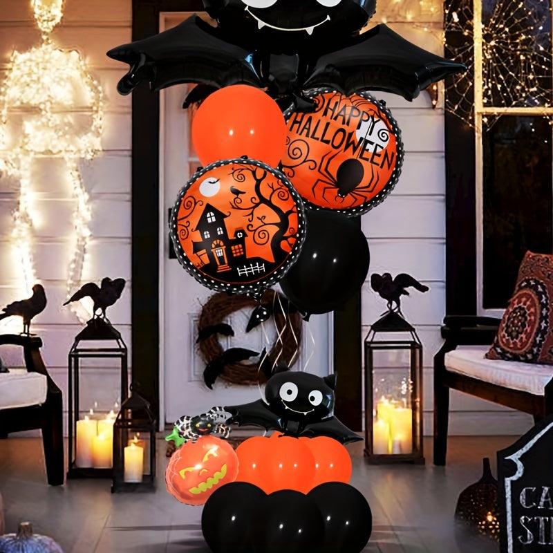 16pcs Halloween Bat Pumpkin Balloons Funny Party Decorations