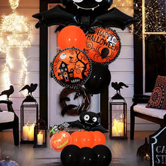 16pcs Halloween Bat Pumpkin Balloons Funny Party Decorations