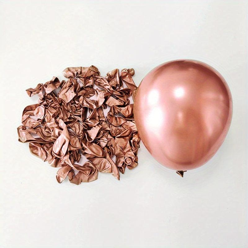 10pcs Golden Silvery Latex Balloons 10 Inch Wedding Birthday Party Decor