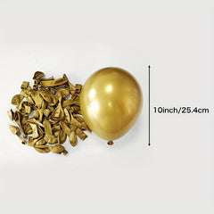 10pcs Golden Silvery Latex Balloons 10 Inch Wedding Birthday Party Decor
