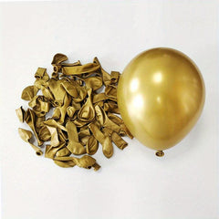 10pcs Golden Silvery Latex Balloons 10 Inch Wedding Birthday Party Decor