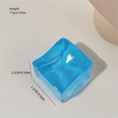 4pcs Crystal Ice Cube Fidget Sensory Prop Anxiety Relief Gift Favor