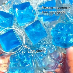 4pcs Crystal Ice Cube Fidget Sensory Prop Anxiety Relief Gift Favor