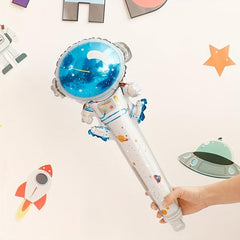 Space Theme Balloon Decorations for Parties Aluminum Film Handheld Stick