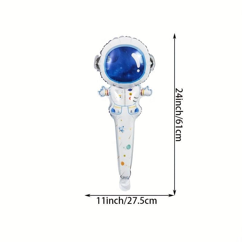 Space Theme Balloon Decorations for Parties Aluminum Film Handheld Stick