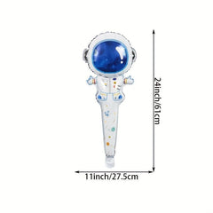 Space Theme Balloon Decorations for Parties Aluminum Film Handheld Stick