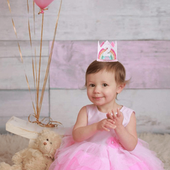 Felt Rainbow Birthday Party Crown 1st 2nd 3rd Happy Number Hat Unicorn