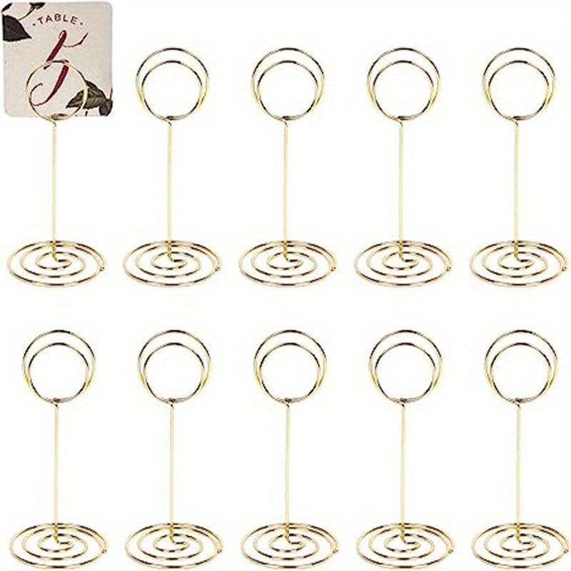 10 Packs Table Number Holder Wedding Table Name Card Holder Clips