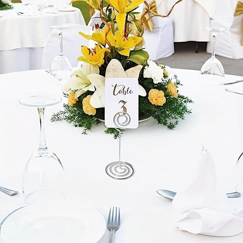 10 Packs Table Number Holder Wedding Table Name Card Holder Clips