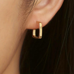 Square Earrings Plain Design for Women Girl Holiday Gift